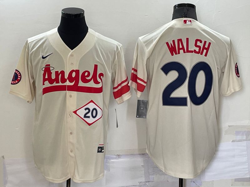 Men Los Angeles Angels #20 Walsh Cream City Edition Game Nike 2022 MLB Jersey->los angeles angels->MLB Jersey